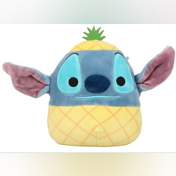 Squishmallows Stitch Pineapple Disney 2023 Summer Stuffed Plush Toy Kellytoy 8" - Picture 1 of 3